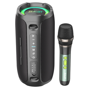 Altoparlanti Wireless Zealot S76 50W con BT 5.3, Luci LED RGB, Impermeabilità IPX6, Supporto per 1 Microfono Wireless per Feste Karaoke - Product Image 6