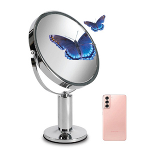 Premium Metal 3X Magnifying <b>Desktop</b> <b>Mirror</b> With 360 Degree Swivel Feature Modern Simple Design Makeup <b>Mirror</b> - Product Image 3