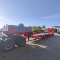Remorque surbaissée à 8 essieux 80T à bas prix pour le transport de matériel lourd et de machines de construction