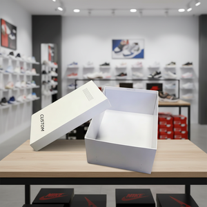 Boîte à chaussures en carton écologique personnalisée avec logo imprimé en relief, papier de soie, emballage cadeau pour chapeaux, casquettes, vêtements, chaussettes - Product Image 6
