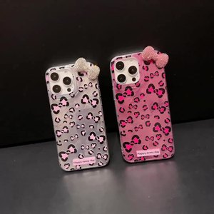 Kim cương Bow báo in vài <span class=keywords><strong>3D</strong></span> cô gái trường hợp điện thoại cho Iphone 11 12 13 14 15 16Promax - Product Image 1