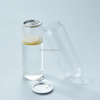 202 #   Bouteille de café transparente en plastique PET de 250 ml, 330 ml, 500 ml, 650 ml, avec couvercle en aluminium facile à ouvrir