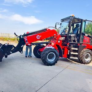 小型テレスコピックホイールローダーテレハンドラー,コンパクトミニ1.5トン2トンブームフォークリフト4WD - Product Image 4