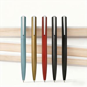 Stylo bille métallique couleur unie haut de gamme, personnalisable avec logo, pour publicité commerciale, signature, événementiel, cadeau, encre bleue/noire 0,7 mm – Meilleures ventes - Product Image 1