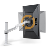 Support de moniteur à pince de bureau en aluminium à un seul bras, réglable, pour écran LCD, avec gestion des câbles