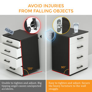 Anclajes <span class=keywords><strong>de</strong></span> seguridad para muebles, correas antisísmicas antipunta para bebés, herramientas para garantizar la seguridad <span class=keywords><strong>de</strong></span> los niños, daños en los muebles - Product Image 4