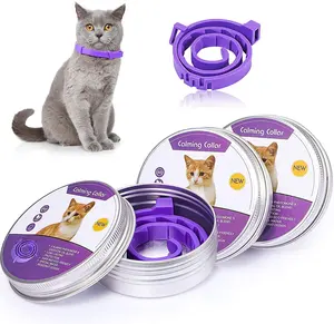 Ingredienti naturali all'ingrosso profumo di lavanda regolabile rilassante animale domestico ridurre ansia calmante calma collare gatti cani