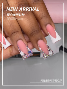 <span class=keywords><strong>Uñas</strong></span> Postizas Estilo Chica Moderna, 24 Piezas, Diseño <span class=keywords><strong>de</strong></span> Flores con Pedrería en Forma <span class=keywords><strong>de</strong></span> Pato, <span class=keywords><strong>Uñas</strong></span> Artificiales Hechas a Mano, <span class=keywords><strong>Uñas</strong></span> Postizas <span class=keywords><strong>de</strong></span> Calidad al por Mayor - Product Image 3
