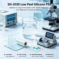Perekat Silikon SH-2030 Tipe Addition-Cured untuk Pelindung Industri, Pita, Film, Kaca, Logam, Panel, dan Pelindung Layar
