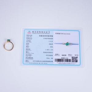 Anillo de Esmeralda Cuadrada con Moissanita de Corte Redondo DEF, Joyería de Moda para Mujer, Oro de 18k, MS-611 - Product Image 6