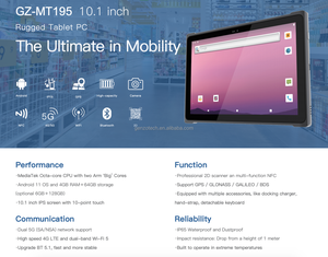 Genzo Mới Thiết Kế Mỏng <span class=keywords><strong>10</strong></span> <span class=keywords><strong>Inch</strong></span> 5G Công Nghiệp Máy Tính Bảng Ip65 NFC <span class=keywords><strong>Android</strong></span> Gồ Ghề Y Tế Máy Tính Bảng - Product Image 4