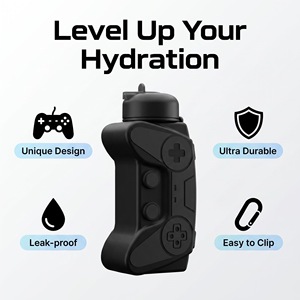 Bouteille d'eau pliable en silicone de qualité alimentaire personnalisable avec paille anti-fuite, idéale pour les promotions et la revente en gros - Product Image 4