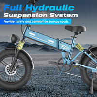 Vélo électrique pliable, batterie amovible 48 V 15 Ah, vélo électrique 35-50 km, pneu gras 20 x 4,0 pouces, vélo électrique 7 vitesses tout terrain