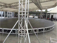 Plataforma portátil redonda de aluminio para eventos