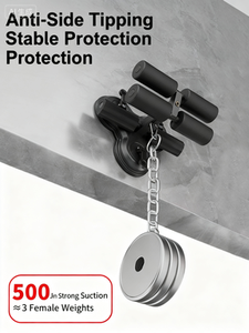 Тренажер для пресса 3-в-1 (розовый/черный/серый) – компактное домашнее оборудование для тренировки мышц живота, экономящее место - Product Image 2