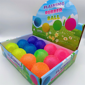 HAPU TPR 6.5cm Transparent Color Grass <b>Ball</b> Uneven Friction <b>Massage</b> Soft Toy Game Flash Outdoor Pet Practice Visual Tracking - Product Image 6