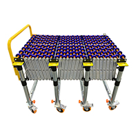 Rodillo transportador de gravedad flexible de fácil instalación, rodillo transportador resistente para sistema de descarga de camiones en almacenes