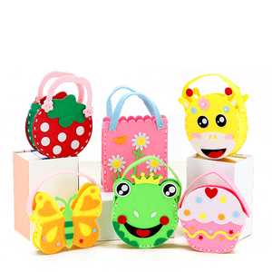 Children Diy Handmade <b>Sewing</b> <b>Kit</b> Material Bag Creative Puzzle Toy Kindergarten Coin Purse <b>Sewing</b> Non-woven Diy Felt Bag - Product Image 2
