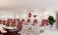 Nail Spa 3D Design D'intérieur Meubles Modernes De Salon De Manucure Manucure Table Avec Chaise De Pédicure