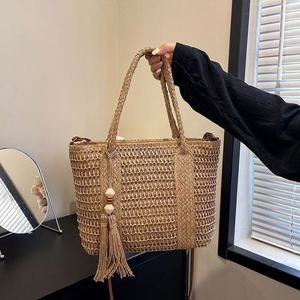 Nuevo Bolso de Mano para <span class=keywords><strong>Mujer</strong></span>, Bolso Tejido Cruzado al Hombro, de Gran Capacidad, Estilo Playa - Product Image 5
