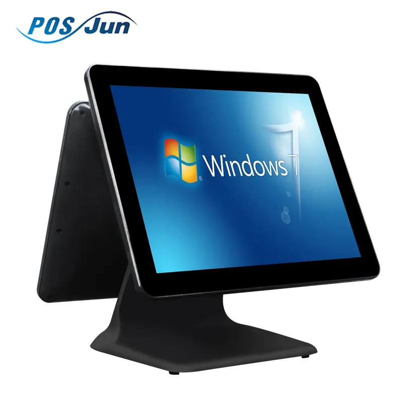 Todo o conjunto de desktop 15 Polegadas dual screen tudo em uma máquina pos touch screen preço supermercado caixa registradora máquina pos