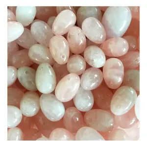 Natural Rose Quartz Ukuran Kecil Faset Bulat Manik Energi Batu Permata Manik-manik Longgar