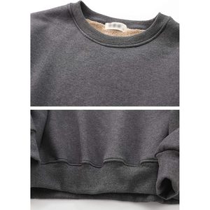 Sweat-shirt chaud à col rond pour homme FOXA, doublure en polaire, pull-over - Product Image 4