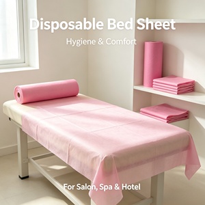 Rollo de Tela No Tejida Rosa SMS para Sábanas Desechables, Masajes, Uso en Hoteles y Spas - Product Image 4