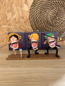 Lot de 3 figurines PVC Q Version One Piece : Luffy, Zoro et <span class=keywords><strong>Sanji</strong></span> (le Trio Affamé) - Product Image 6