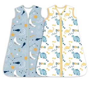 كيس نوم للأطفال بطانية محبوكة من الخيزران قابلة للارتداء بسحاب في اتجاهين مع كيس نوم للطفل الصغير - Product Image 1