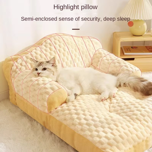 Cama para Mascotas Lavable, Transpirable, Cómoda y Plegable, Rellena de Algodón, para Perros y Gatos, <span class=keywords><strong>Nido</strong></span> Cálido Portátil para Invierno, Sofá - Product Image 2