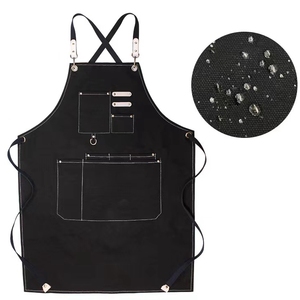 Mantella da <span class=keywords><strong>Parrucchiere</strong></span> Personalizzata Vinnie con Logo Stampato, Impermeabile in Poliestere, Vita Regolabile, Senza Maniche, Uniforme per Barbieri e Caffetterie - Product Image 6