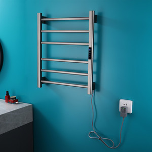 Sèche-serviettes électrique SUS304 avec minuterie, finition brossée, support <span class=keywords><strong>chauffant</strong></span> pour serviettes de salle de bain, <span class=keywords><strong>prix</strong></span> abordable, <span class=keywords><strong>porte</strong></span>-serviettes d'hôtel - Product Image 2