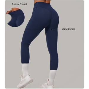 <span class=keywords><strong>Leggings</strong></span> Yoga in Pile a Vita Alta con Cucitura Rialzata, Effetto Push-Up e Controllo Pancia, Pantaloni Yoga in Pile per Donna, Asciugatura Rapida per Corsa e Fitness - Product Image 2