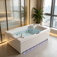 Baignoire à Jets de Luxe pour SPA, Fonction Thermostatique à Chaleur Constante, 23 Jets Multitypes pour Maison, Villa et Application en Station Balnéaire