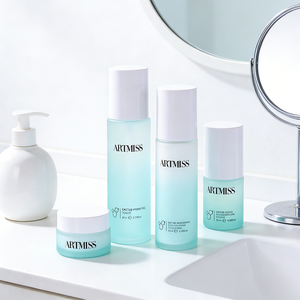 Kit de Soins Éclaircissants au <span class=keywords><strong>Cactus</strong></span> 4 pièces : Tonique, Essence, Lait et Crème pour une Peau Éclatante - Product Image 1