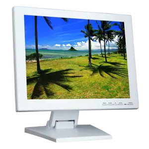 Monitor lcd de tv 15 polegadas branco, barato, 15 polegadas, monitor de computador desktop led, com porta de tv