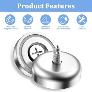 Fuerte fuerza atractiva Caja de <span class=keywords><strong>acero</strong></span> Neodimio Forma de copa Imán de olla con agujero avellanado - Product Image 3