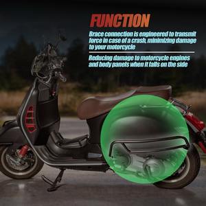 กันชนเครื่องยนต์ XXUN สำหรับรถมอเตอร์ไซค์ <span class=keywords><strong>Vespa</strong></span> GTS125 GTS300 GTV300 ปี 07-23 ป้องกันโครงรถและแฟริ่ง - Product Image 2