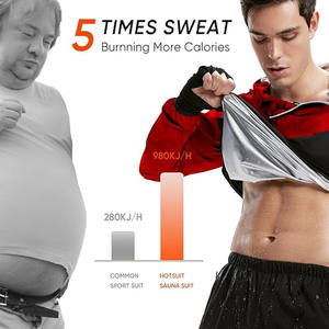 YOUFEI عبر الحدود حجم كبير عرق ملابس اللياقة البدنية غطاء رأس مقاوم للرياح تشغيل ساونا بدلة عادية الرياضة اليوغا صالة ألعاب تنفس - Product Image 4