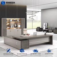 Bureau de direction, bureau de cadre, ensemble de bureaux de direction en bois, bureau de PDG