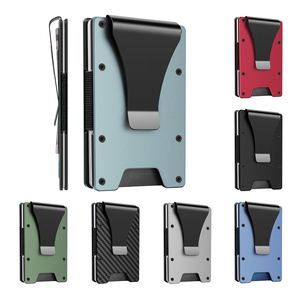 Slim Aluminum Card Holder with Money Clip Minimalist <b>RFID</b> <b>Wallet</b> for Men - Product Image 1