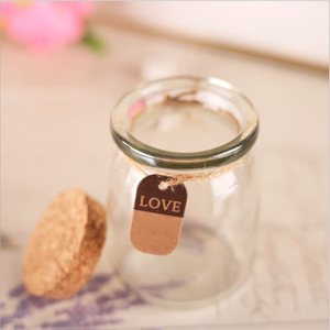 Pot en verre miniature de 100 ml pour décoration de <span class=keywords><strong>mariage</strong></span>, bouteille à vœux avec <span class=keywords><strong>bouchon</strong></span> - Product Image 5