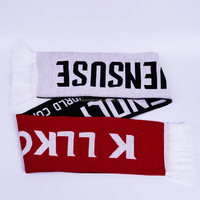 Werbeartikel Maßgefertigter Winter-Schal Jacquard Sport Fußball Team Schals Acryl Strickschal