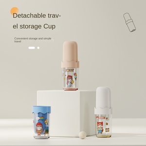 Vaso Plegable de Plástico para Enjuague Bucal con Diseño de Dibujos Animados y Separación Sellada para Líquidos y Sólidos, 2 en 1, para Guardar Pasta de Dientes - Product Image 1