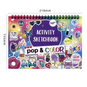 Set <span class=keywords><strong>de</strong></span> Dibujo y Pintura para Niños <span class=keywords><strong>de</strong></span> 5 Años: Libro <span class=keywords><strong>de</strong></span> Colorear Transfronterizo, Pegatinas, Bolígrafos, Animales <span class=keywords><strong>de</strong></span> Dibujos Animados y Graffiti para Manualidades - Product Image 5