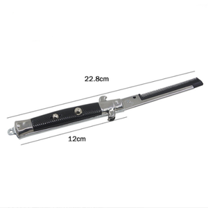 Người Đàn Ông Chuyển Đổi Lưỡi Mùa Xuân Túi Dầu Di Động Tóc Lược Gấp Dao Tìm Kiếm Tự Động Đẩy Nút Bàn Chải Lược Đồ Chơi Cắt Tóc - Product Image 2