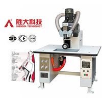 Machine de ponçage et de polissage des semelles de chaussures SHENGDA en EVA, pour le ponçage latéral des semelles en caoutchouc et le lissage des bords des semelles.