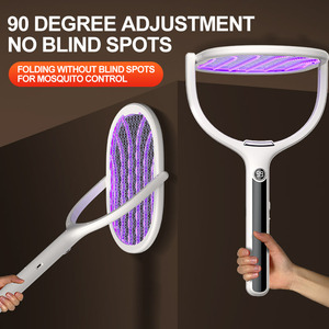 <span class=keywords><strong>Raquette</strong></span> électrique anti-<span class=keywords><strong>moustiques</strong></span> 2 en 1, rotative à 90 degrés, rechargeable, pratique <span class=keywords><strong>pour</strong></span> <span class=keywords><strong>tuer</strong></span> <span class=keywords><strong>les</strong></span> <span class=keywords><strong>moustiques</strong></span> - Product Image 2