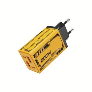อะแดปเตอร์ไฟฟ้า 200W ชาร์จเร็วแบบหลายพอร์ต ช่องเสียบ Type-C คู่ รองรับ PD 3.0 สำหรับโทรศัพท์มือถือ - Product Image 1